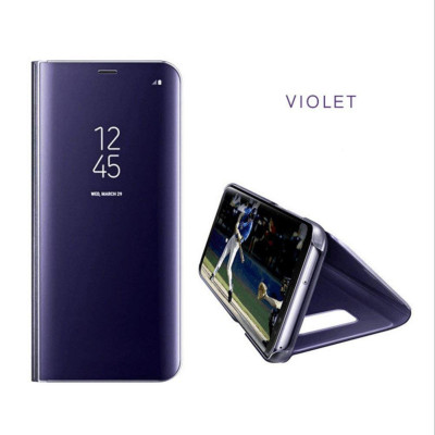 Кожени калъфи Кожени калъфи за Samsung  Калъф тефтер огледален CLEAR VIEW за Samsung Galaxy A20s A207F лилав